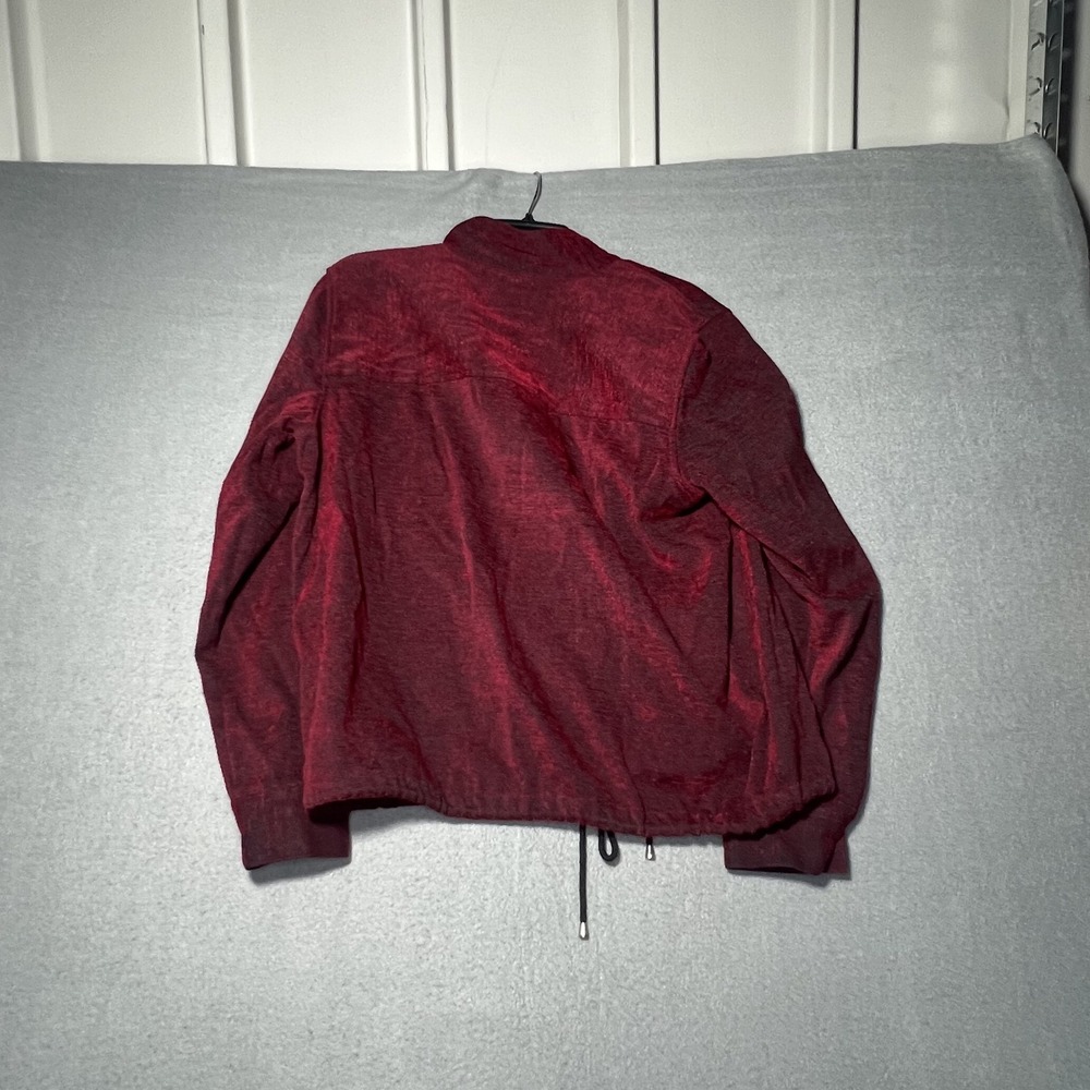 Christopher‎ & Banks Women's Red Full Zip Jacket Size M Drawstring Hem Pockets - Picture 7 of 7